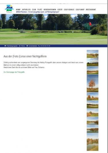 Auf der Internetseite vom Golfclub Thun 28. Oktober 2015