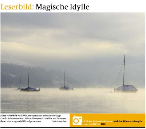 Leserbild Berner Zeitung und Thuner Tagblatt 6. Januar 2015
