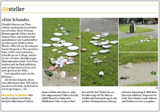 Artikel Thuner Tagblatt Absteller 1. Juli 2015